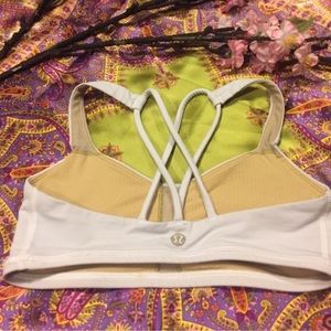 White Lululemon sports bra